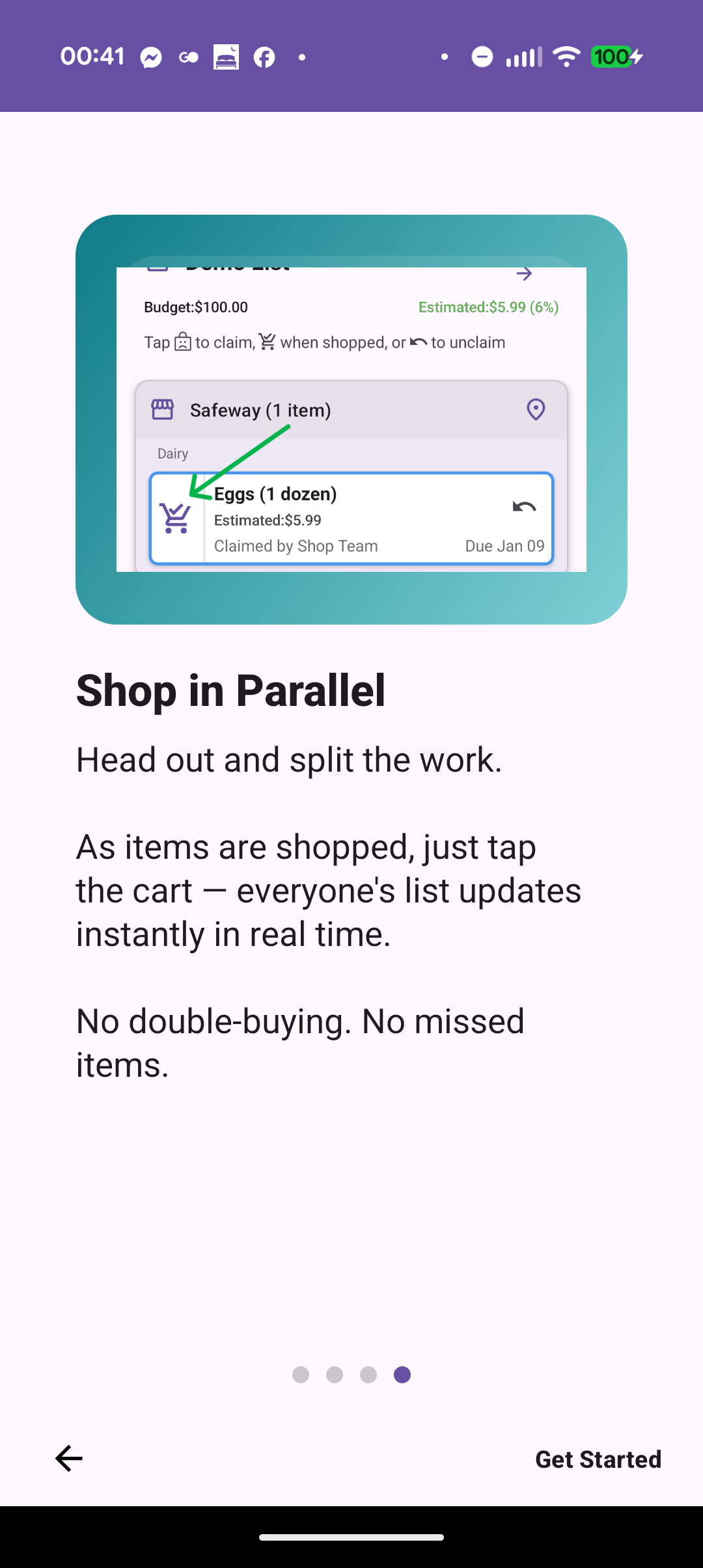 Shop in Parallel onboarding screen